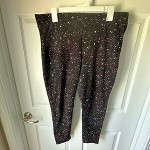 Torrid Black and Pink Speckled Leggings